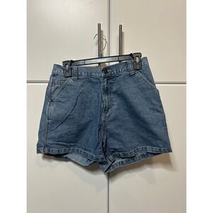 Outback Rider Blue Denim Utility Shorts‎ Medium Wash Front Pocket Casual Mens